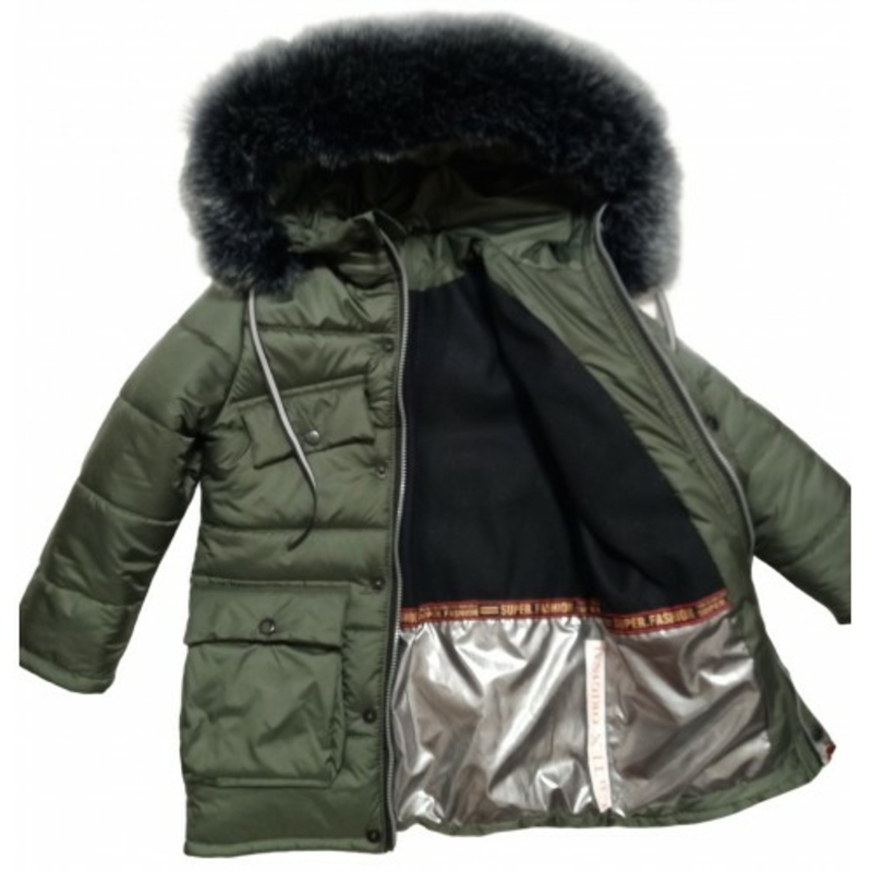 Куртка зимова дитяча Best Boss хакі ріст 122 см 1073a122, photo number 4