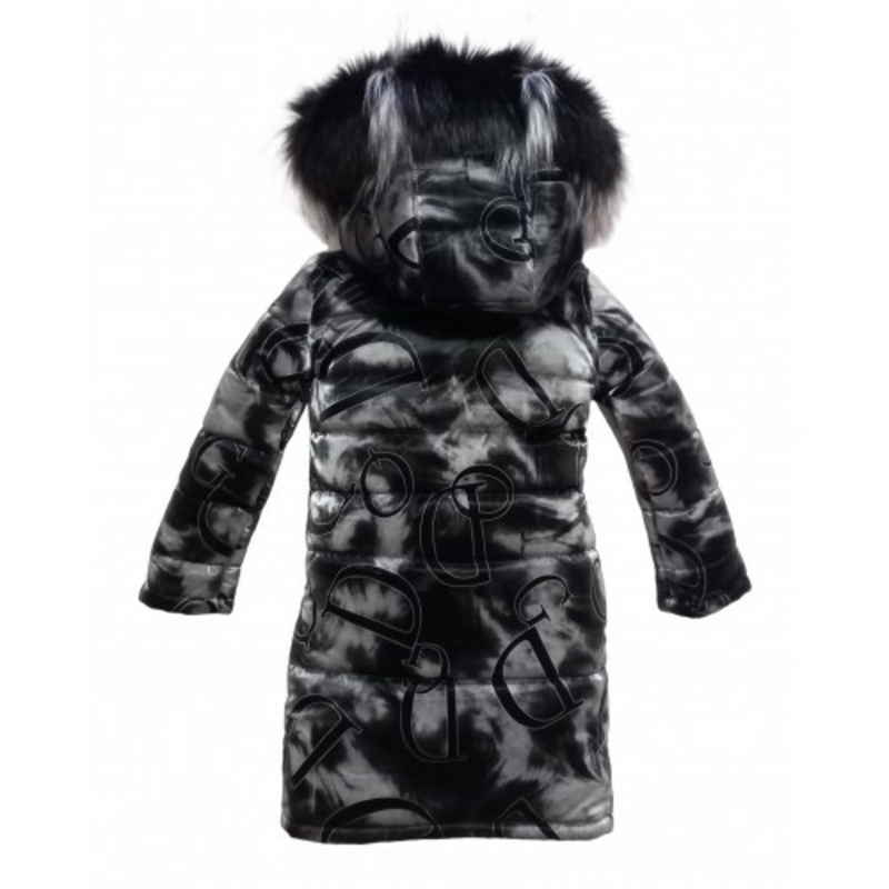 Зимове супер довге пальто Bahiriya зі світловідбивачами чорне 140 ріст 1066c140, numer zdjęcia 4