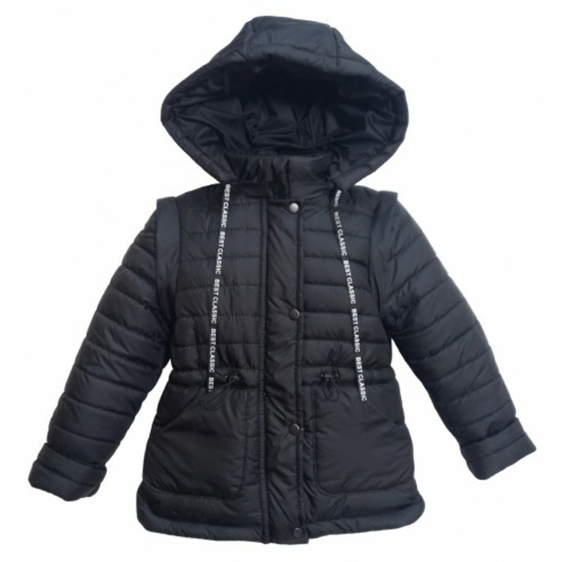 Дитяча куртка жилетка Naomi чорна 134 ріст 1002f134, фото №2