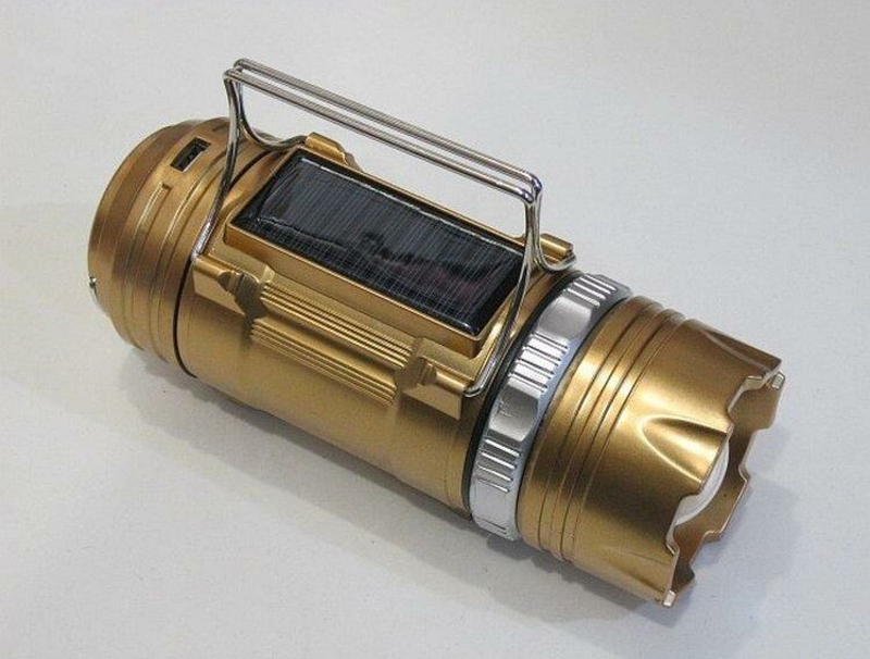 Кемпинговый фонарь Sb-9699 gold (солнечная панель, power bank), фото №6