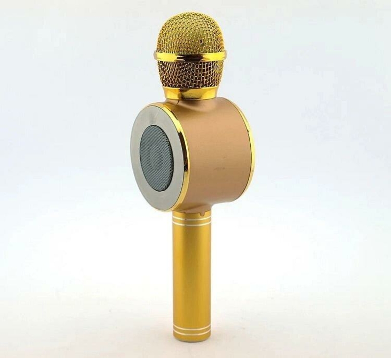 Беспроводной микрофон караоке Ws-668, gold, фото №4