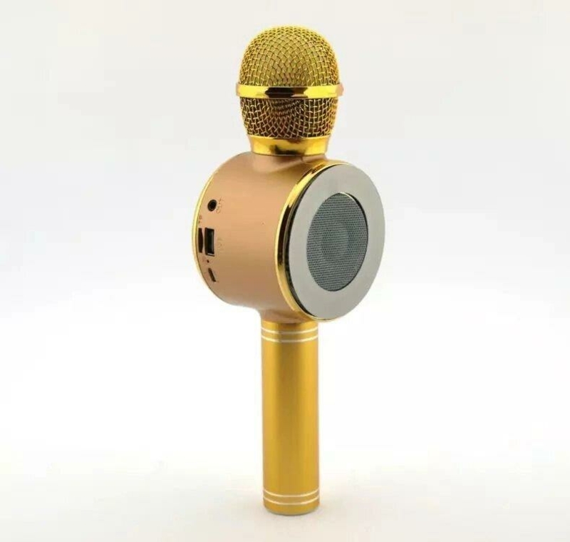 Беспроводной микрофон караоке Ws-668, gold, фото №5