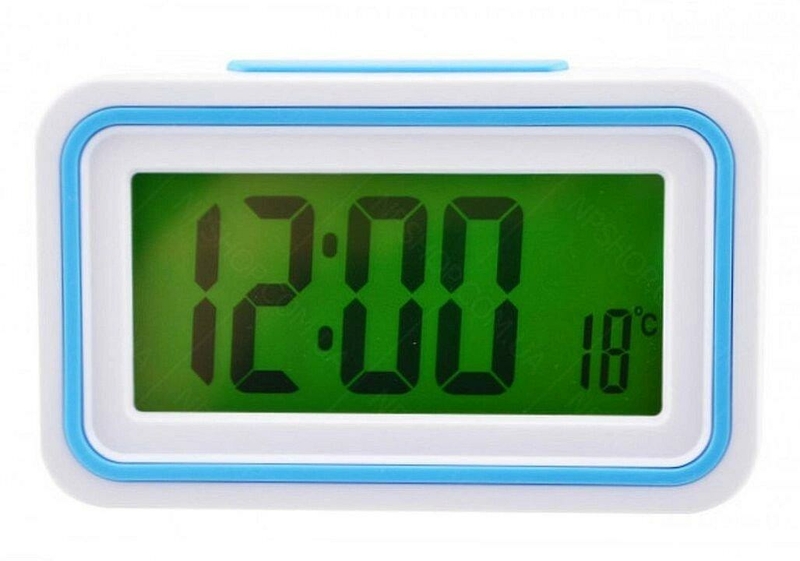 Говорящие настольные часы Kk-9905tr с подсветкой, blue вставка, numer zdjęcia 2