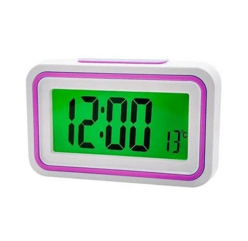Говорящие настольные часы Kk-9905tr с подсветкой, pink вставка, numer zdjęcia 2