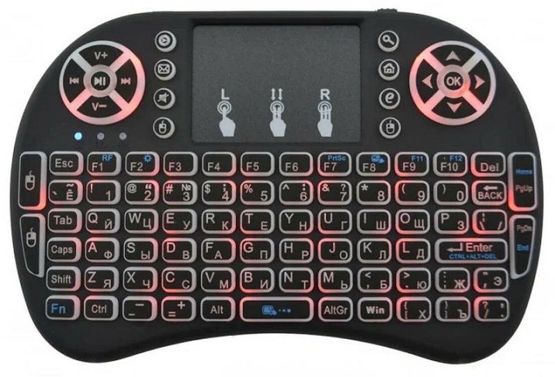 Клавиатура беспроводная Rii Mini i8 Backlit с подсветкой, русская клавиатура, фото №5