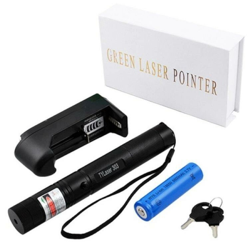 Лазерная указка Laser pointer Jd-303 Green с аккумулятором, фото №2
