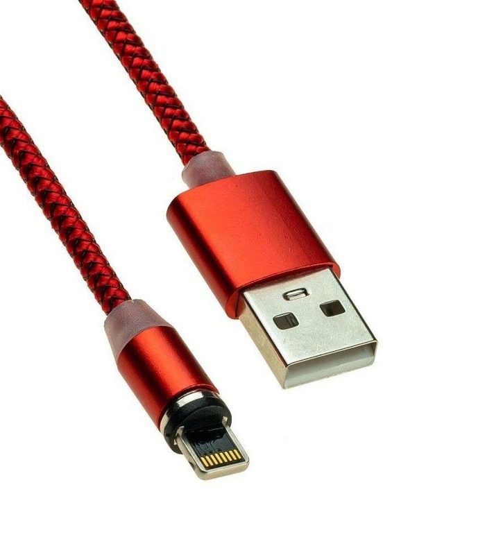 3 в 1 Магнитный кабель USB - Lightning для Apple, Micro Usb, Type-C с подсветкой, фото №6