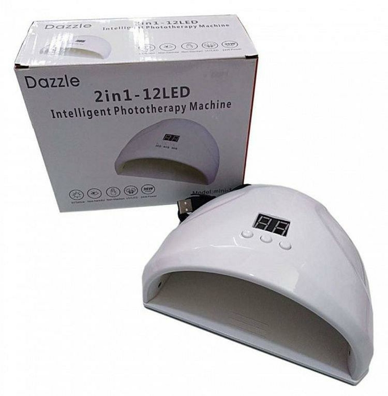 Гибридная сенсорная Uv и Led лампа Dazzle mini-1 нового поколения, 36 Вт, фото №3