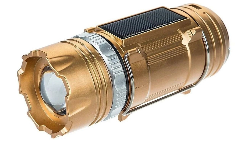 Кемпинговый фонарь Gsh-9688 gold (солнечная панель, power bank), фото №2