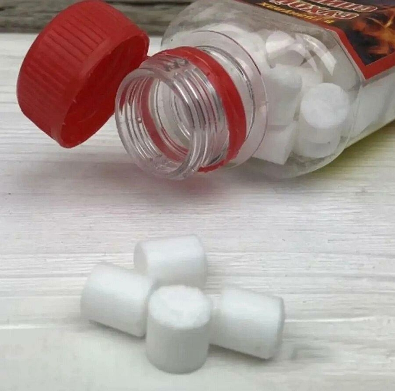 Сухое горючее, сухой спирт в баночке в гранулах (60 таблеток в упаковке), фото №3