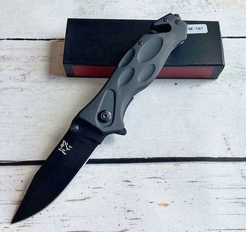 Складной полуавтоматический нож Ak-187 (стропорез, стеклобой), фото №4