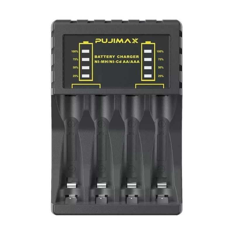 Зарядное устройство для аккумуляторных батареек на 4 слота Pujimax зарядка пальчиковых аккумуляторов Aa и Aaa, фото №2