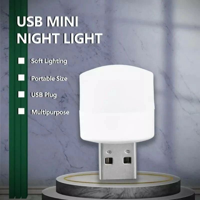 Портативная светодиодная Usb лампа фонарик ночник 1W Led Light (Белый), numer zdjęcia 4