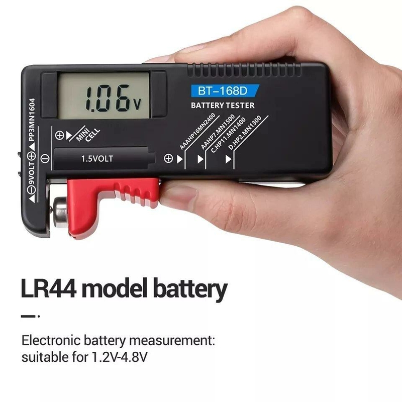 Универсальный тестер заряда батареек с Lcd Bt-168d, фото №4