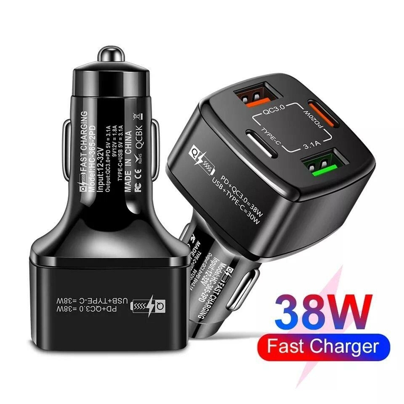 Автомобильное зарядное устройство в прикуриватель hc-365-2pd car charger, фото №3
