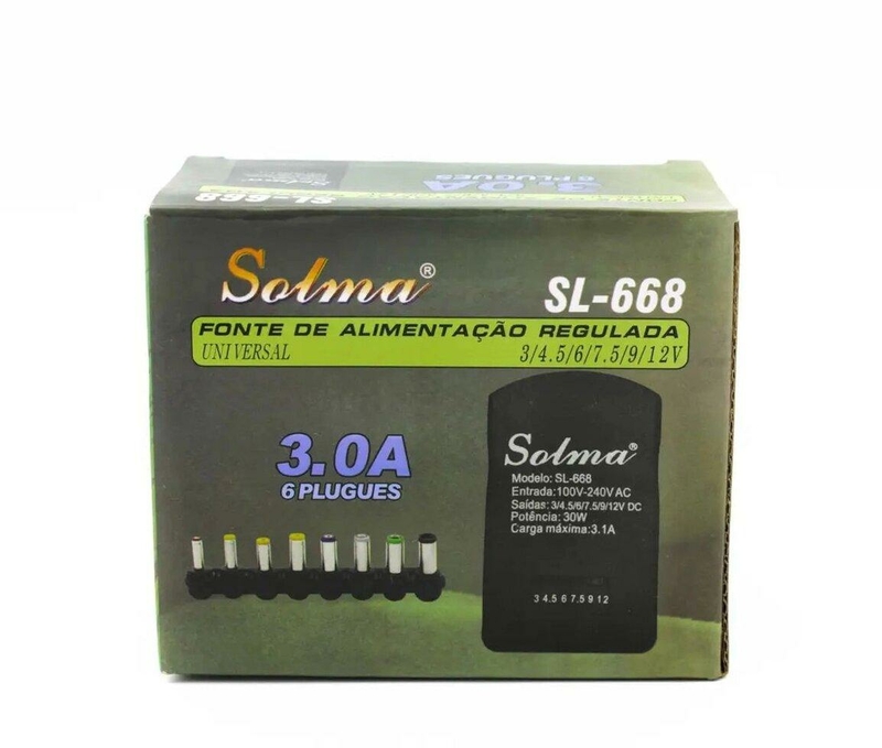 Универсальный блок питания Solma Sl-668 12v 3a со съёмными переходниками, numer zdjęcia 3