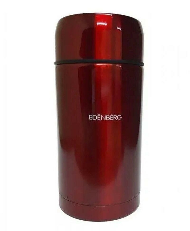 Термос пищевой металлический Edenberg Eb-3510 red, 1 л, numer zdjęcia 2