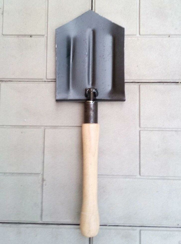 Разборная сапёрная лопата с деревянной ручкой, лопата для авто, фото №2