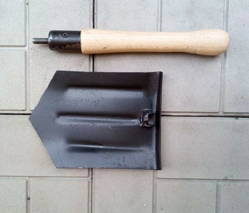 Разборная сапёрная лопата с деревянной ручкой, лопата для авто, фото №4