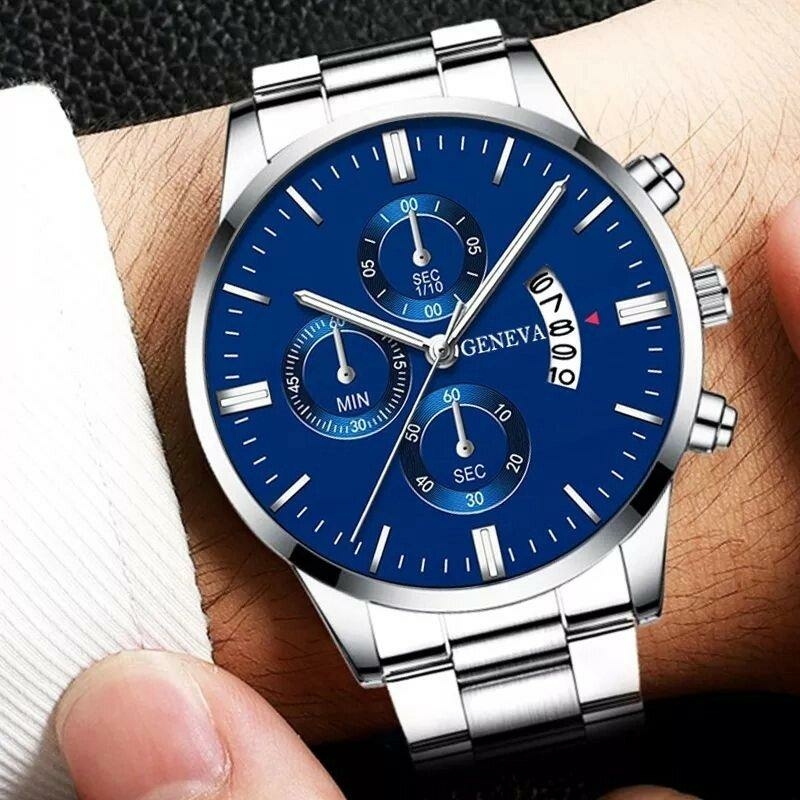 Мужские наручные часы Geneva, gray blue, фото №4