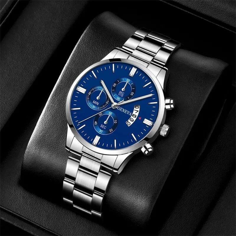 Мужские наручные часы Geneva, gray blue, фото №5