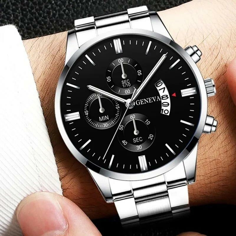Мужские наручные часы Geneva, gray black, фото №3