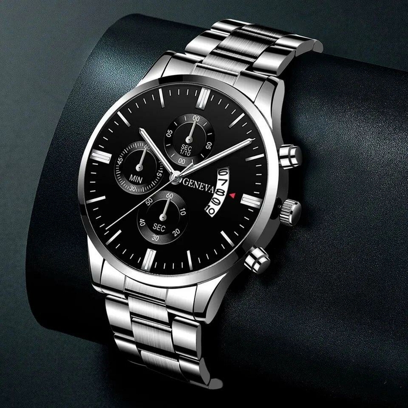 Мужские наручные часы Geneva, gray black, photo number 4