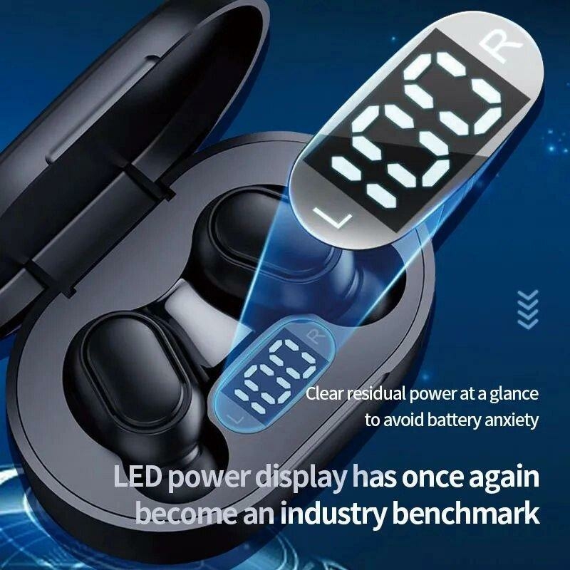 Беспроводные bluetooth наушники с микрофоном в кейсе E7s, black, фото №7
