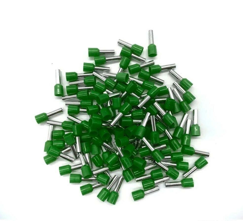 Набор втулочных наконечников E1508 для опрессовки проводов 100 шт, green