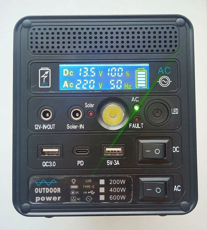 Портативная зарядная станция 400w, повербанк 96000 Mah с розеткой 220В, инвертор аккумуляторный, фото №4