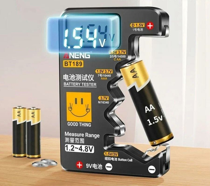 Универсальный тестер заряда батареек с Lcd Aneng Bt189, numer zdjęcia 2