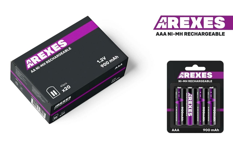 Аккумулятор Arexes 900 mAh Ni-Mh никель-металлогидридные 1.2v 10450 aaa, фото №3