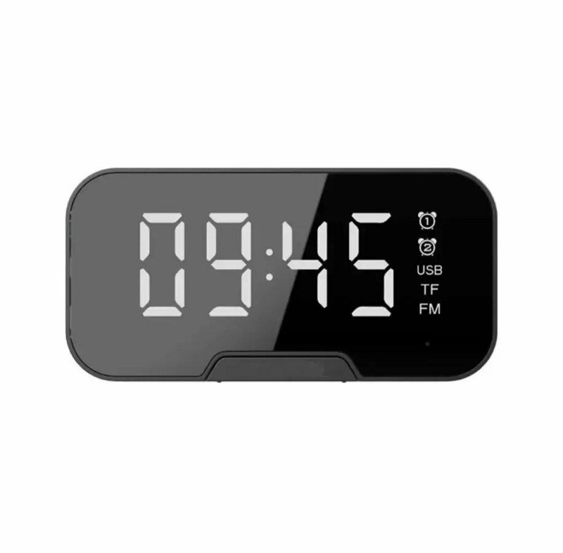 Портативная зеркальная колонка радио с часами, будильником и термометром Bluetooth Q5, фото №2