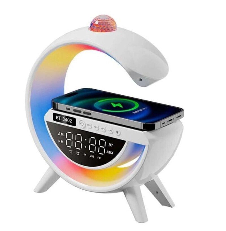 Ночник настольная Rgb Smart лампа Bt-3402 с колонкой и беспроводной зарядкой 15 Вт, numer zdjęcia 2