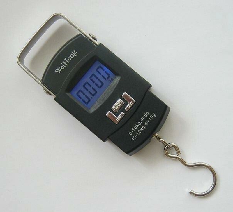 Весы электронные (безмен кантер) до 50кг (5г) с батарейками в комплекте, photo number 3