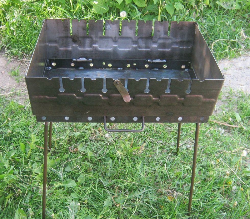 Раскладной мангал чемодан на 8 шампуров 2 мм, фото №2
