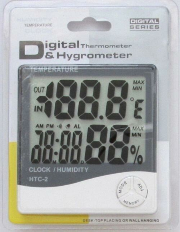 Цифровой термометр гигрометр Htc-2 с выносным датчиком температуры, фото №4