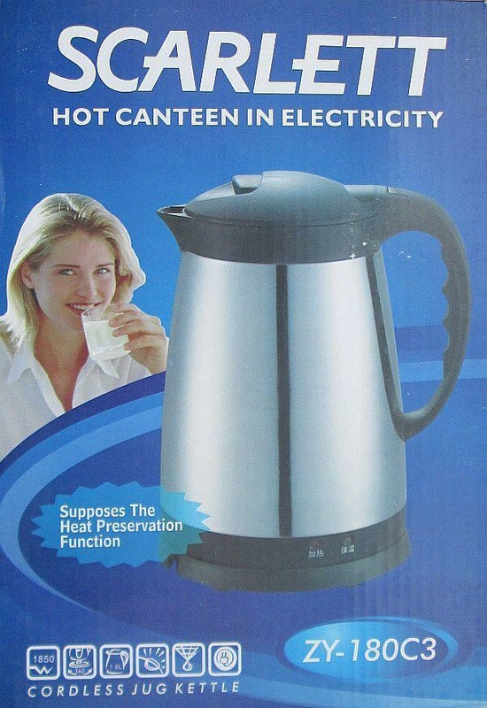 Электрический чайник термос Scarlett Zy-180c3, 1850 Вт, фото №3