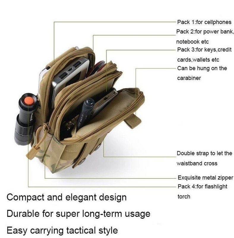 Многофункциональная тактическая сумка чехол на пояс, органайзер, numer zdjęcia 6