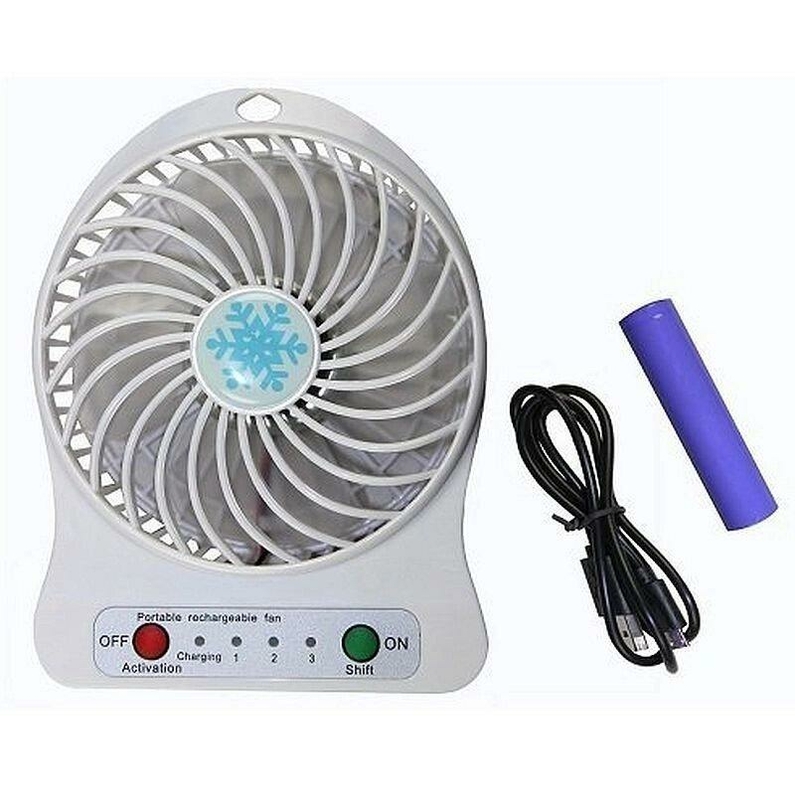 Вентилятор настольный, аккумуляторный Usb Mini Fan (аккумулятор, usb кабель), фото №2