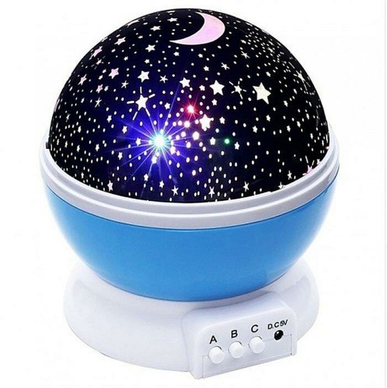 Вращающийся проектор звездного неба Star Master, ночник blue, фото №2