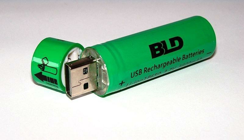 Аккумулятор Bld Usb Rechargeable Batteries Li-ion 18650 3.7v 3800mAh (green), numer zdjęcia 2