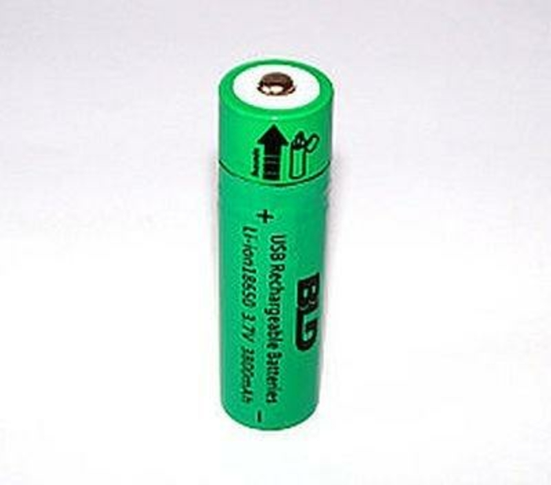 Аккумулятор Bld Usb Rechargeable Batteries Li-ion 18650 3.7v 3800mAh (green), photo number 3