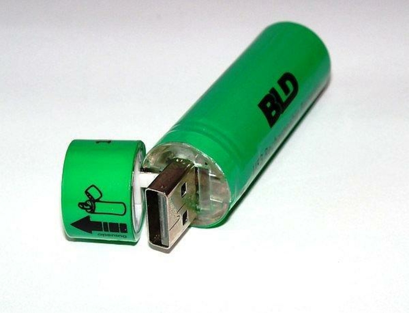 Аккумулятор Bld Usb Rechargeable Batteries Li-ion 18650 3.7v 3800mAh (green), фото №5