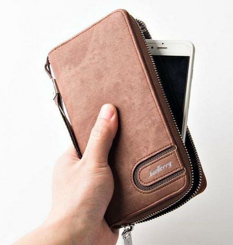 Мужской кошелек клатч портмоне Baellerry s1514, brown, фото №3