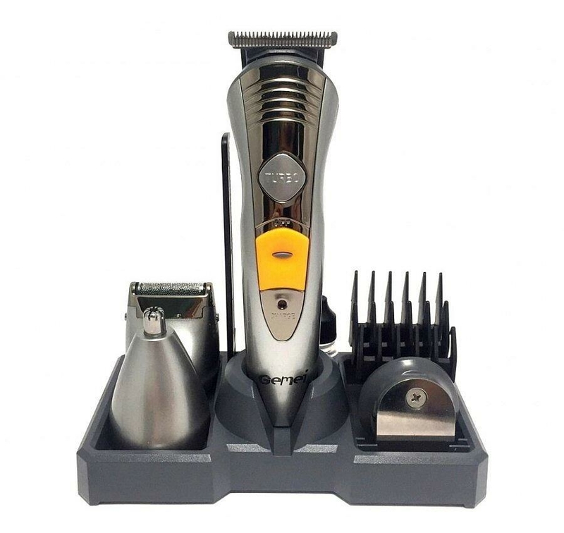 Аккумуляторная машинка для стрижки Gemei Gm-580, 7 в 1 (набор для стрижки волос и бороды), фото №2