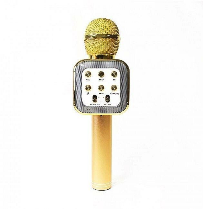 Беспроводной микрофон караоке с динамиком 1818, gold, numer zdjęcia 3
