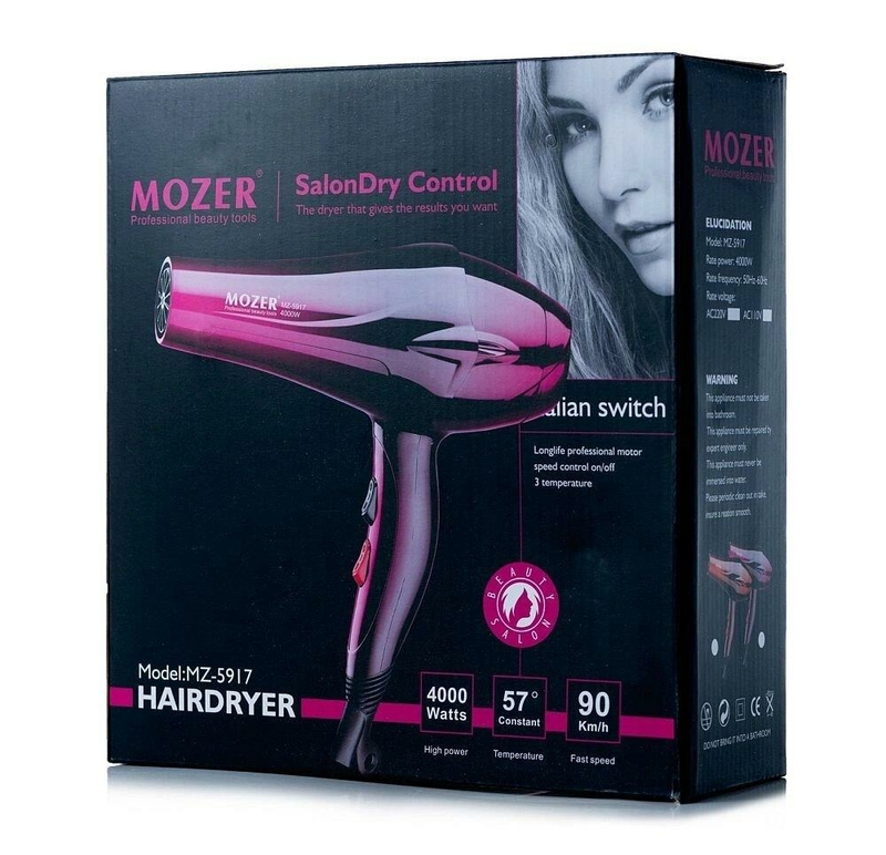Профессиональный фен для волос Mozer Mz-5917, 4000W, photo number 3