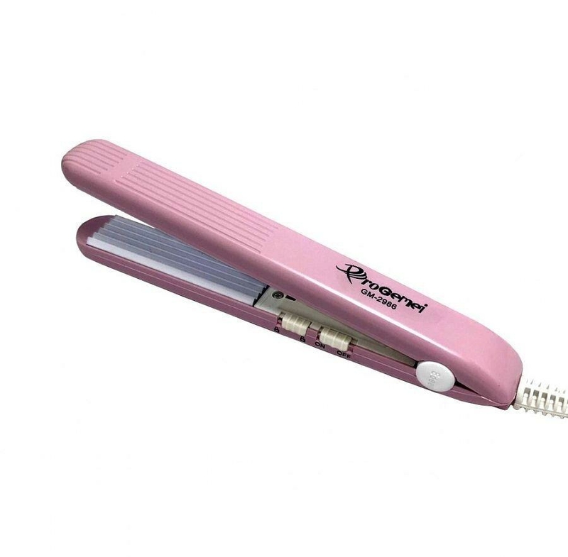 Утюжок гофре для волос ProGemei Gm-2986, pink