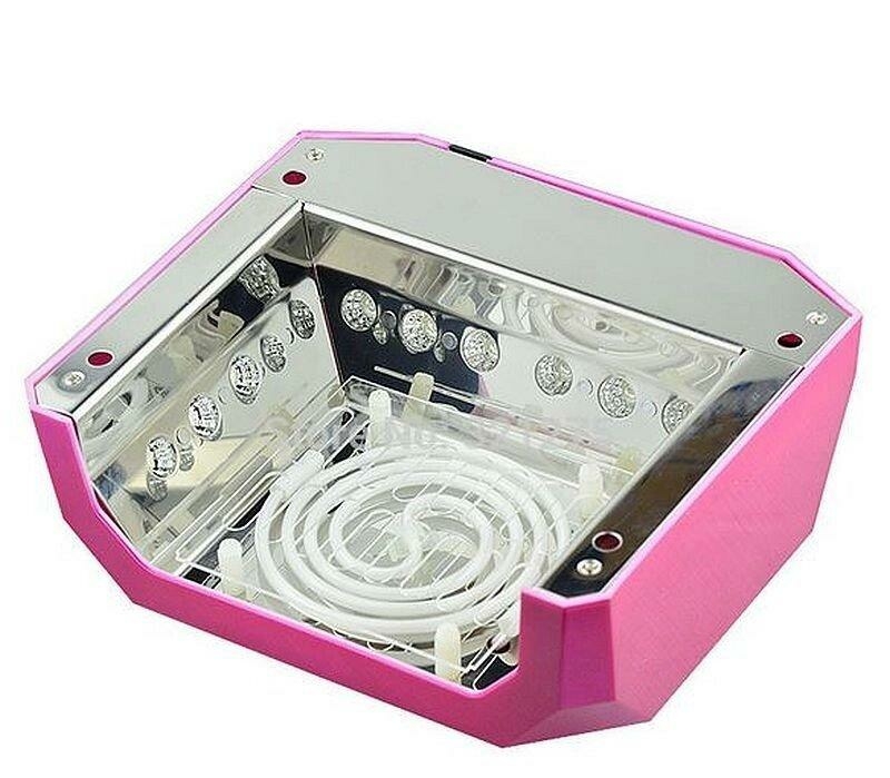 Гибридная сенсорная лампа Diamond Led+Ccfl для маникюра 36Вт, pink, numer zdjęcia 3